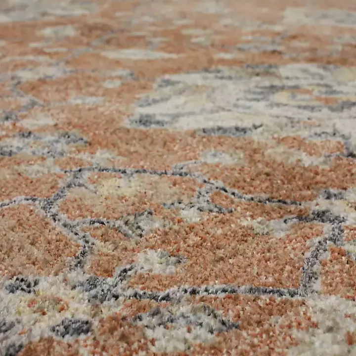 Orange Granary Floral Runner, 2x8