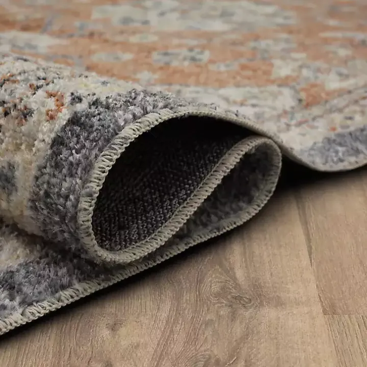 Orange Granary Floral Runner, 2x8