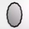 Oval Catorina Black Wavy Wall Mirror