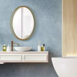 Oval Rhodes Gold Wall Mirror