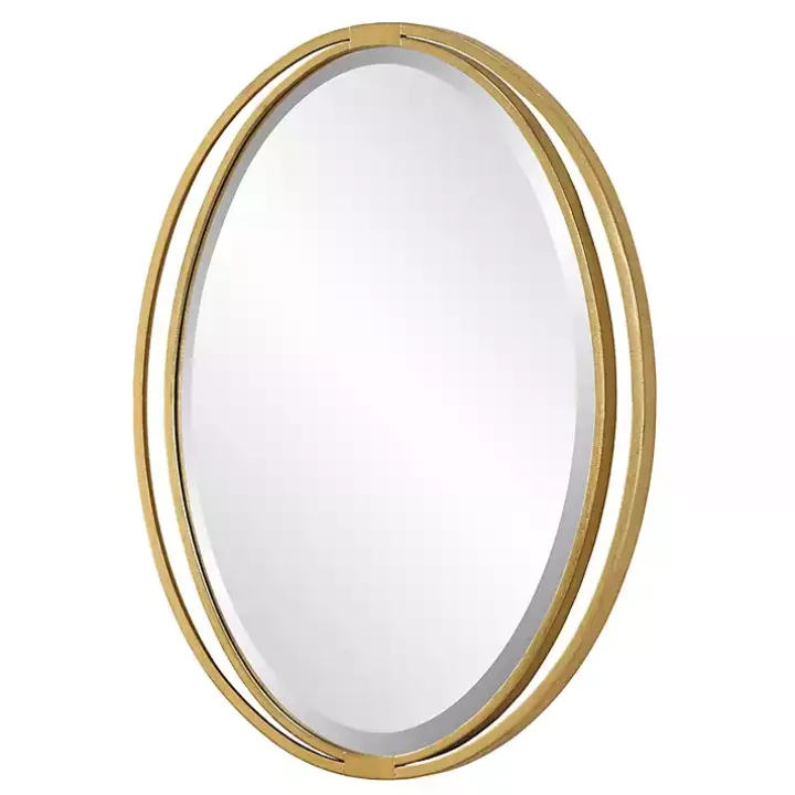 Oval Rhodes Gold Wall Mirror