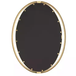 Oval Rhodes Gold Wall Mirror