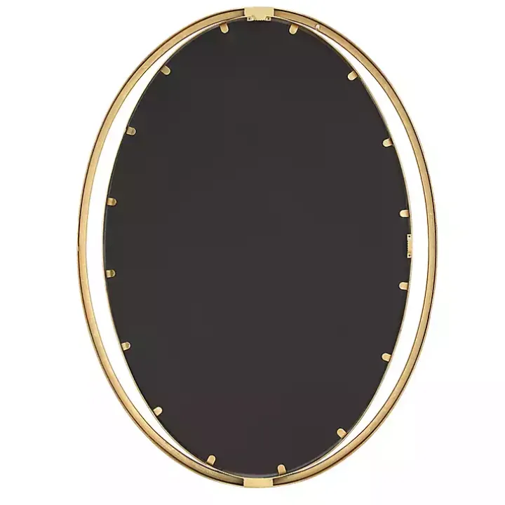Oval Rhodes Gold Wall Mirror