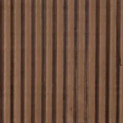 Oval Walnut Ribbed Wood Wall Mirror