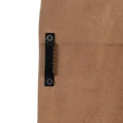 Oval Walnut Ribbed Wood Wall Mirror