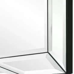 Overlapping Asymmetrical Bevel Wall Mirror