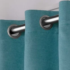 Oxford Teal Thermal Curtain Panel Set, 84 in.