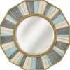 Painted Nautical Rope Wood Framed Wall Mirror