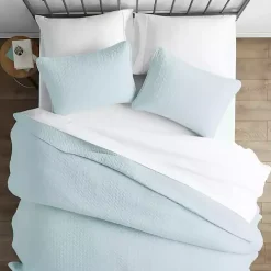 Pale Blue Herring 3-pc. King Quilted Coverlet Set