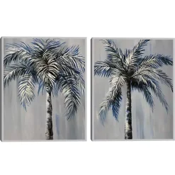 Palm Magic Framed Canvas Art Prints, Set of 2