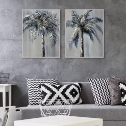 Palm Magic Framed Canvas Art Prints, Set of 2