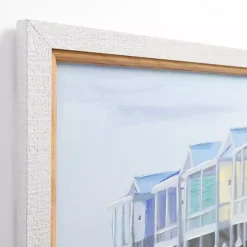 Pastel Beach Houses Framed Art Print