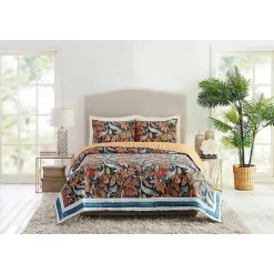 Peacock Garden Full/Queen 3-pc. Quilt Set