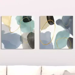 Pebbled Harmony Giclee Canvas Art Print, Set of 2