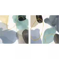 Pebbled Harmony Giclee Canvas Art Print, Set of 2