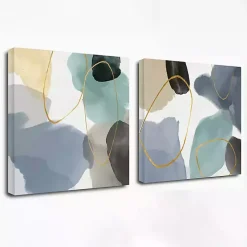 Pebbled Harmony Giclee Canvas Art Print, Set of 2