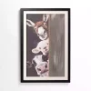 Peeking Farm Friends Framed Art Print