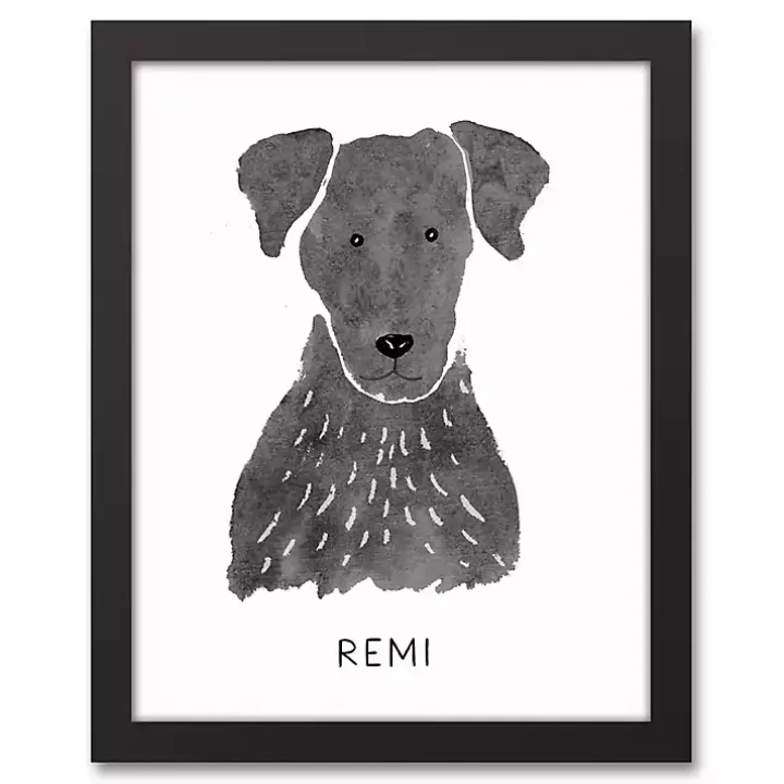 Personalized Black Labrador Canvas Wall Plaque