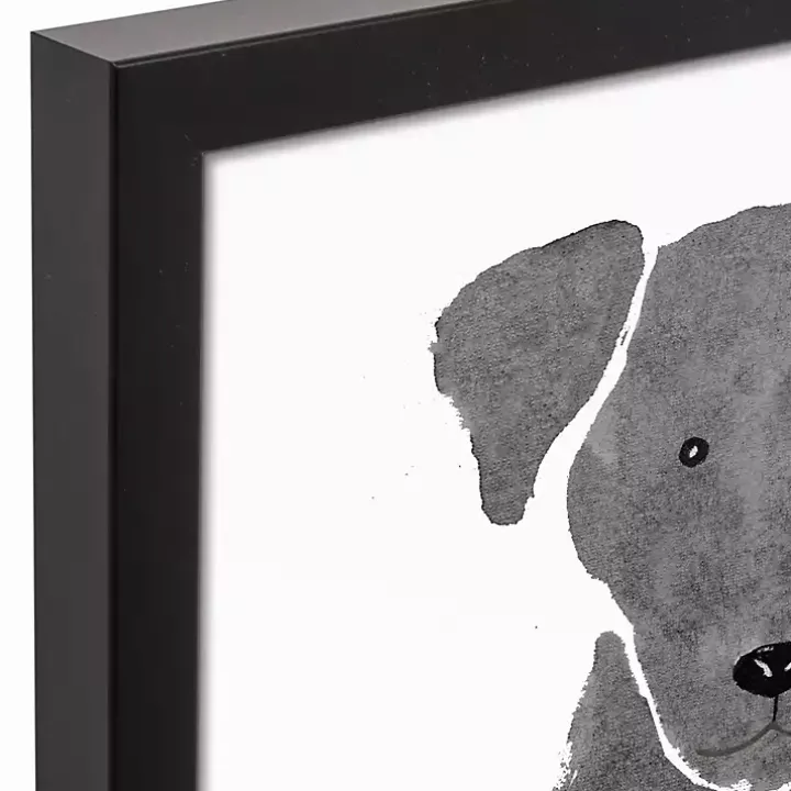 Personalized Black Labrador Canvas Wall Plaque