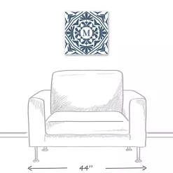 Personalized Blue Tile Monogram Wall Plaque