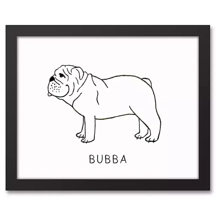 Personalized Bulldog Framed Wall Plaque