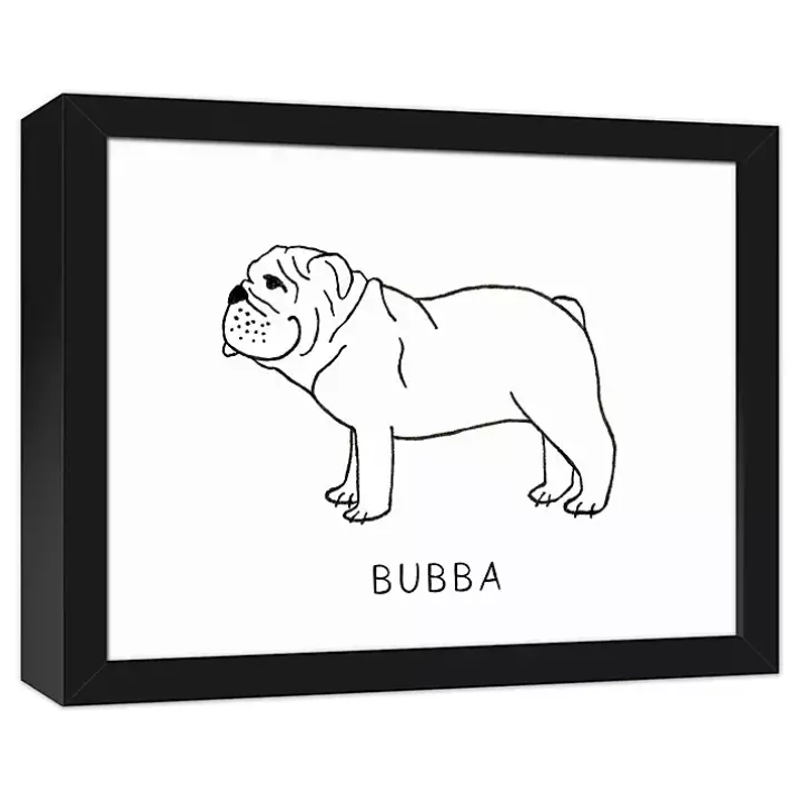 Personalized Bulldog Framed Wall Plaque