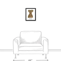 Personalized Chocolate Labrador Canvas Wall Plaque
