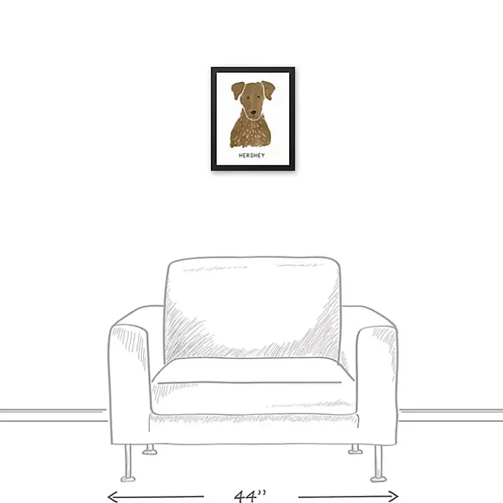 Personalized Chocolate Labrador Canvas Wall Plaque