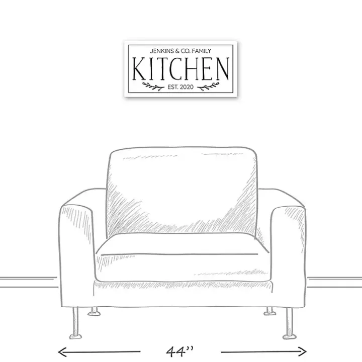 Personalized Family Kitchen Co. Canvas Wall Plaque