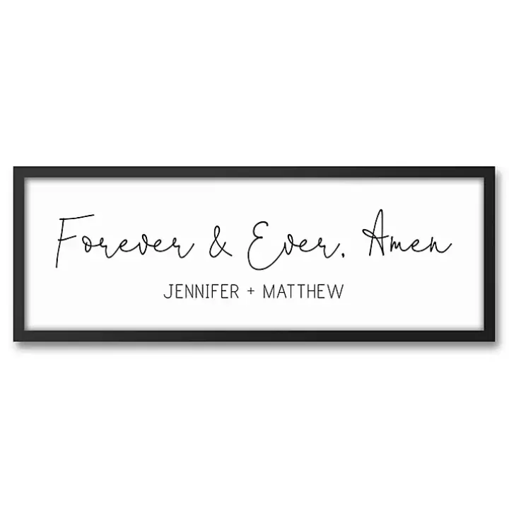 Personalized Forever and Ever Canvas Wall Plaque