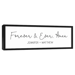 Personalized Forever and Ever Canvas Wall Plaque