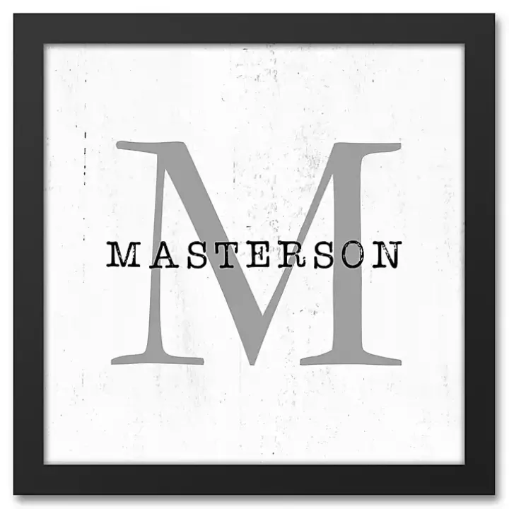 Personalized Framed Monogram Canvas Wall Plaque