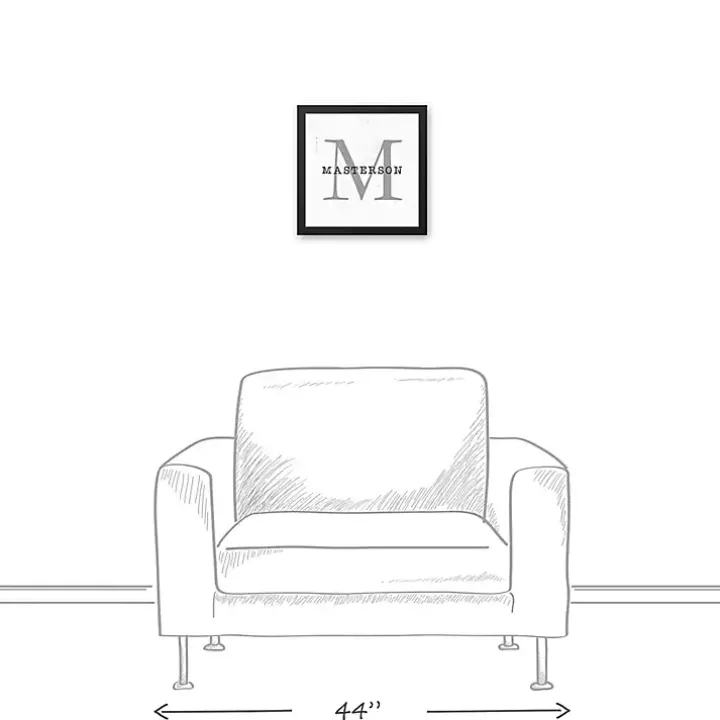 Personalized Framed Monogram Canvas Wall Plaque