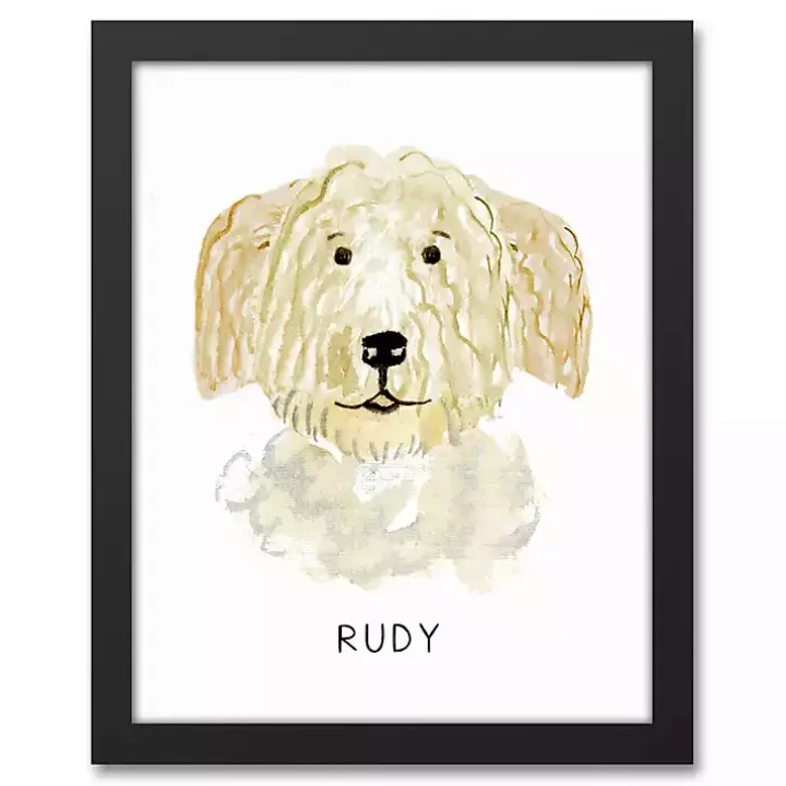 Personalized Golden Doodle Canvas Wall Plaque