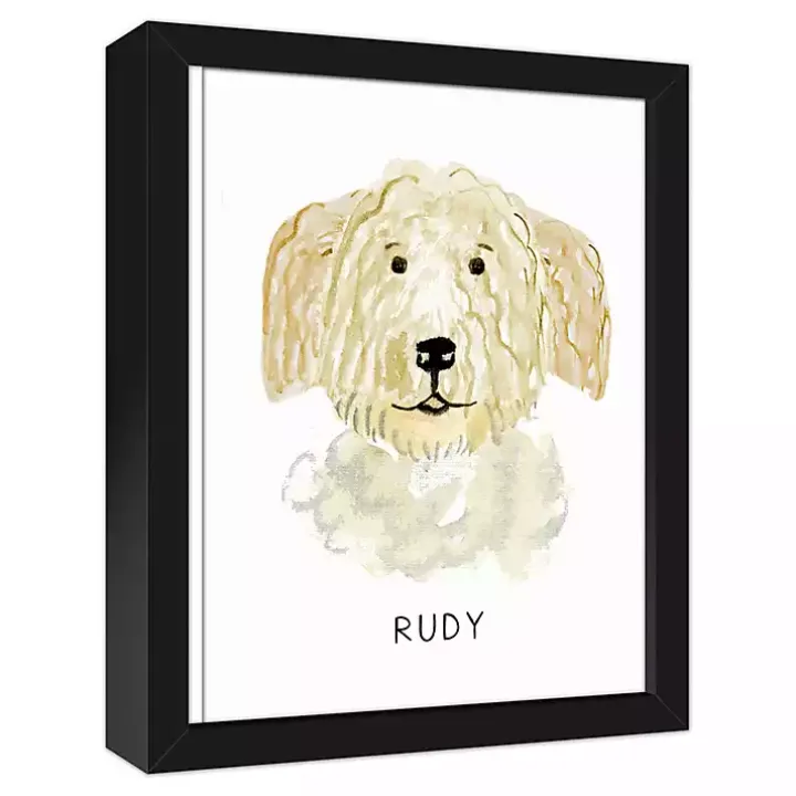 Personalized Golden Doodle Canvas Wall Plaque