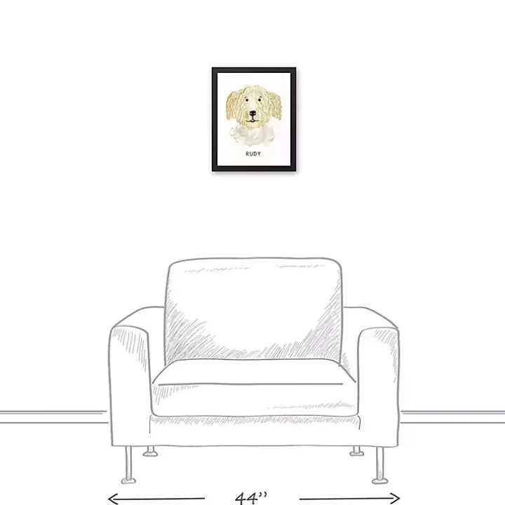 Personalized Golden Doodle Canvas Wall Plaque