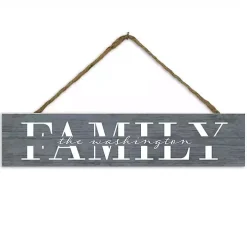 Personalized Gray Family Wall Plaque