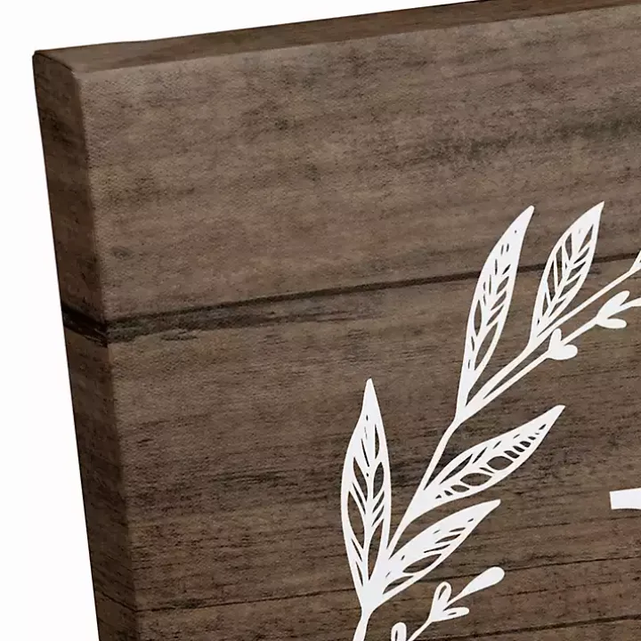 Personalized Shiplap Wreath Canvas Wall Plaque