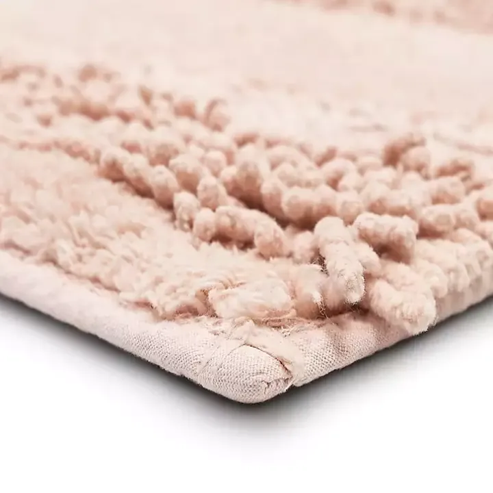 Petal Blush Asymmetrical Cotton Bath Mat, 60 in.
