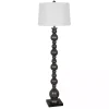 Pewter Pillar Round Floor Lamp