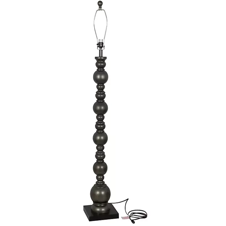 Pewter Pillar Round Floor Lamp