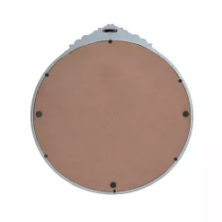 Pewter Wood Carved Rosettes Wall Mirror