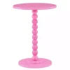 Pink Beaded Spindle Accent Table