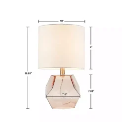 Pink Glass Stella Table Lamp