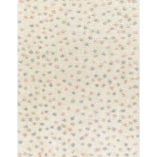Plush Multicolor Dotted Area Rug, 6x9