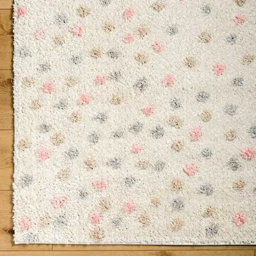 Plush Multicolor Dotted Area Rug, 6x9