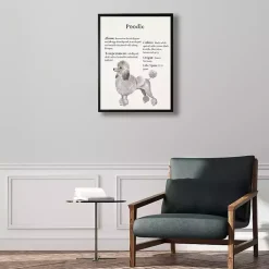 Poodle Facts Framed Wall Plaque