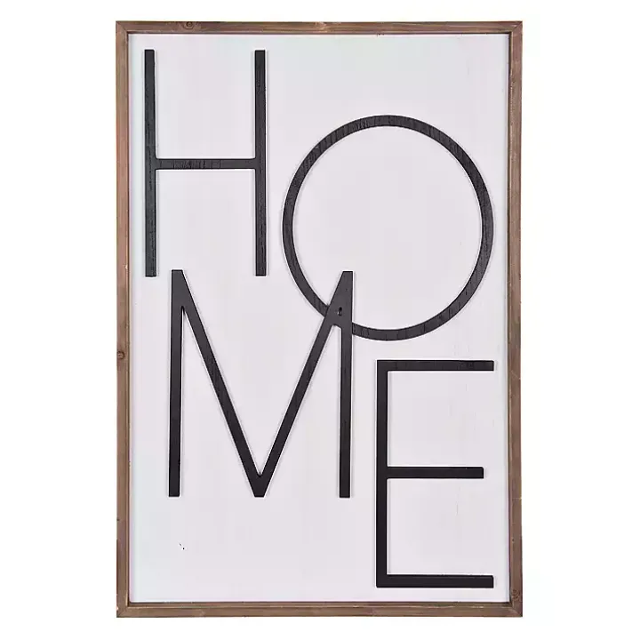 Popped Letter Home Plaque