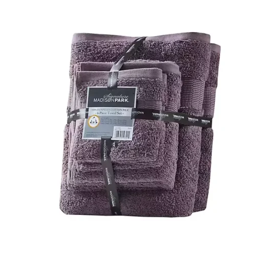 Purple Egyptian Cotton 6-pc. Towel Set