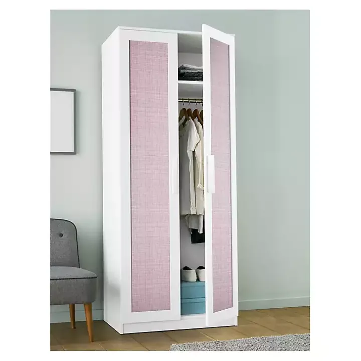 Purple Textured Faux Fabric Peel & Stick Wallpaper